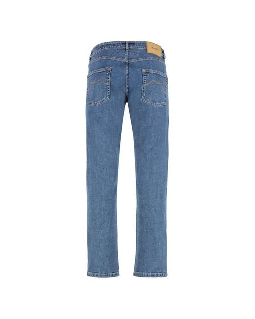 Moorer Blue Slim Fit Jeans for men