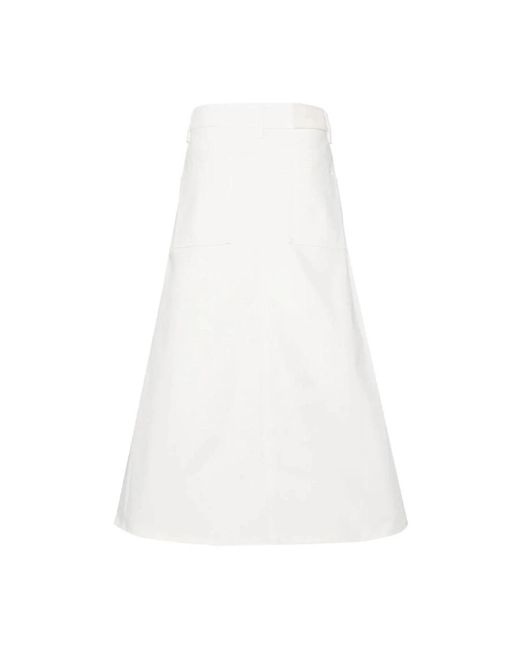 Studio Nicholson White Denim Skirts