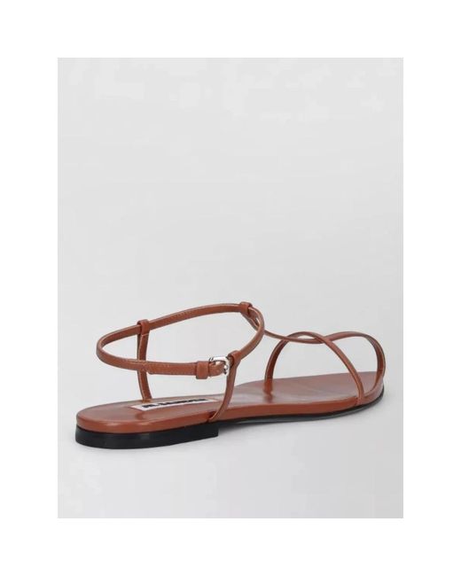 Jil Sander Brown Cage Flat Sandal