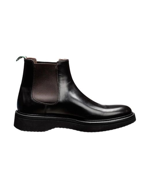 Green George Black Chelsea Boots for men