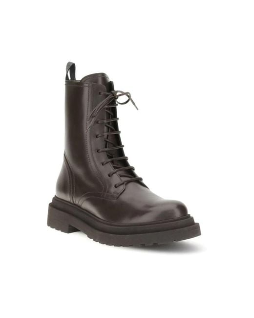 Brunello Cucinelli Lace-Up Boots in het Brown