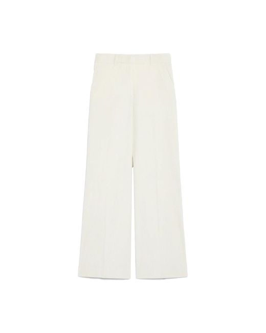 Max Mara Women's White Wide Pants
