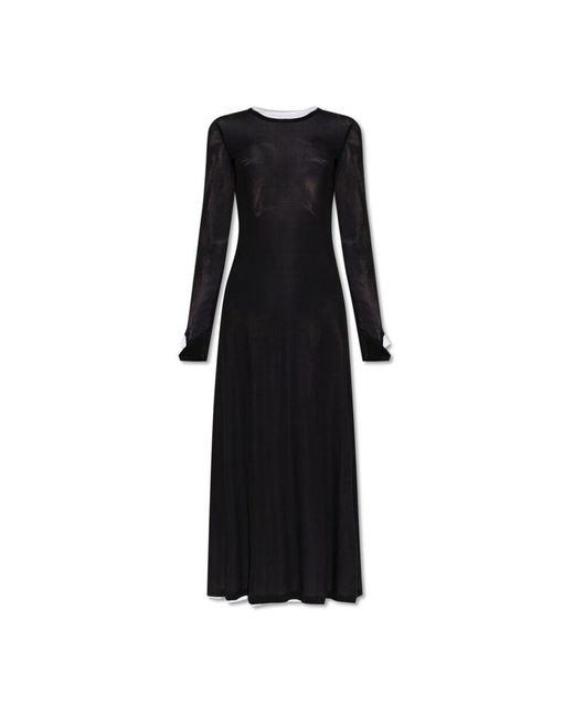 Helmut Lang Black Midi Dresses