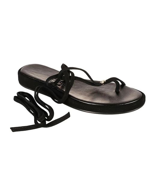 Tory Burch Black Flat Sandals