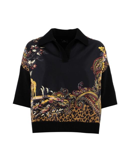 Etro Black V-Neck Knitwear