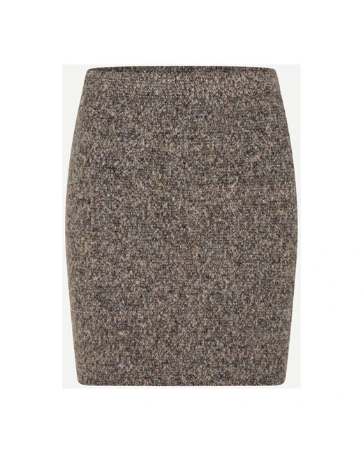 Short Skirts Samsøe & Samsøe de color Gray