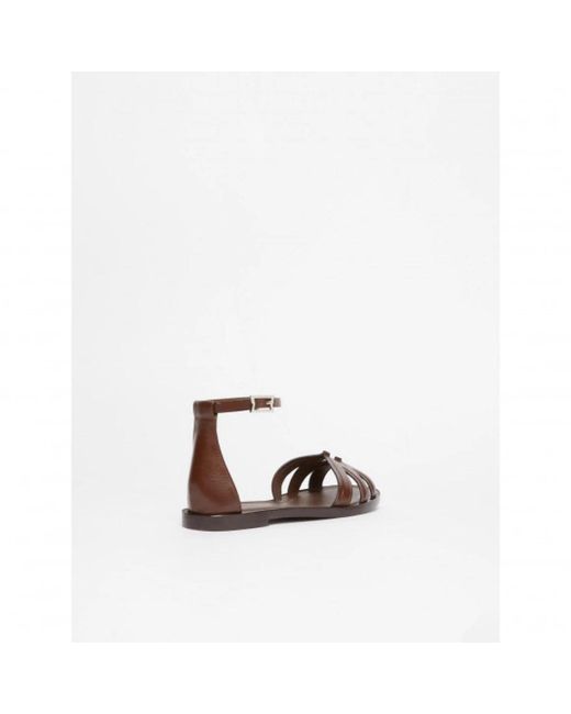 Max Mara Brown Flat Sandals