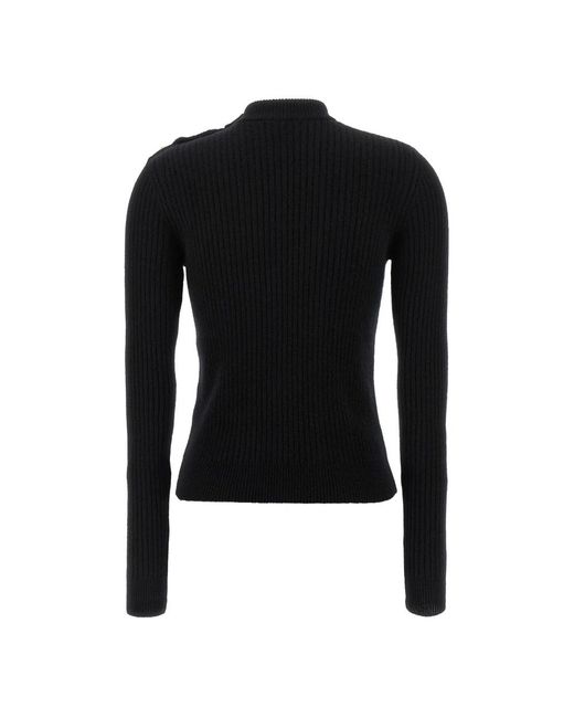 Turtlenecks Balmain de color Black