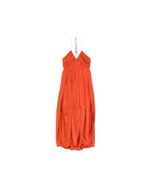 Zimmermann Mahon Halter Maxi Jurk in het Orange