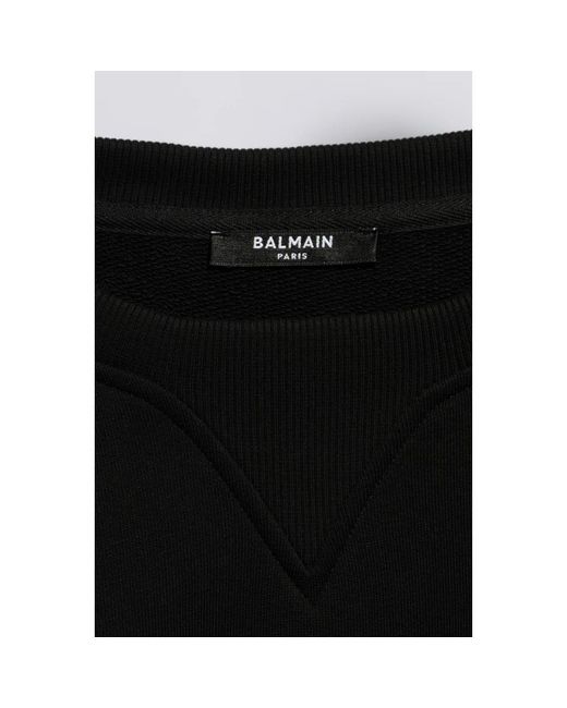 Balmain Sweatshirt mit logodruck in Black für Herren