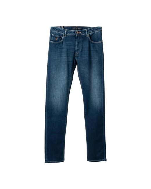 Hand Picked Blue Straight Jeans for men