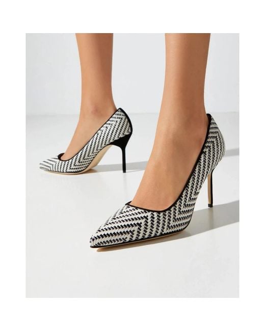 Manolo Blahnik Metallic Pumps