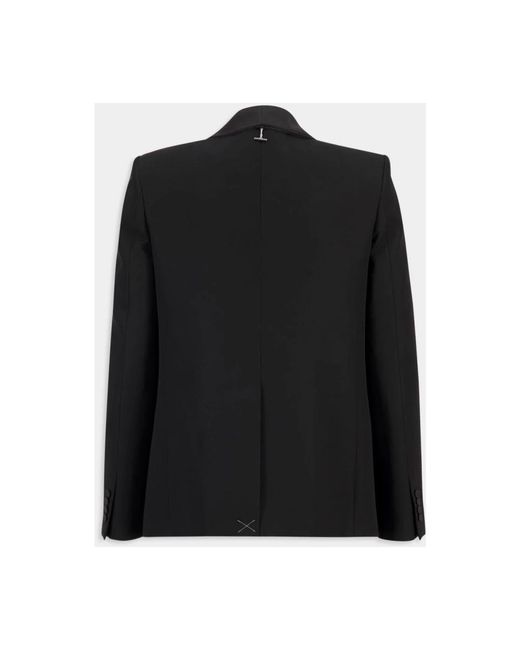 McQueen Jassen ,Zwart ,Wol Frayed Lapel Single-Breasted Jas in het Black voor heren
