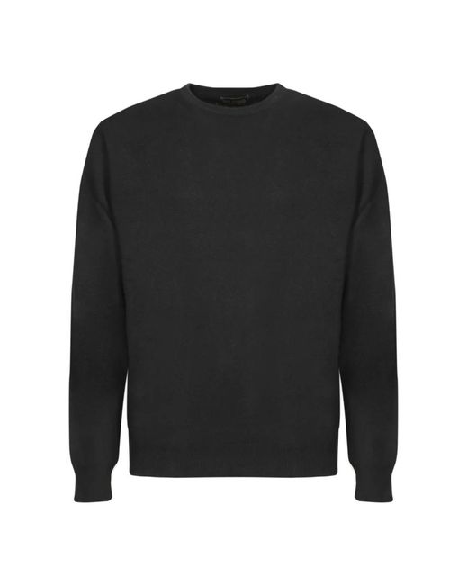 Dell'Oglio Schwarze strickwaren für männer aw24 in Black für Herren
