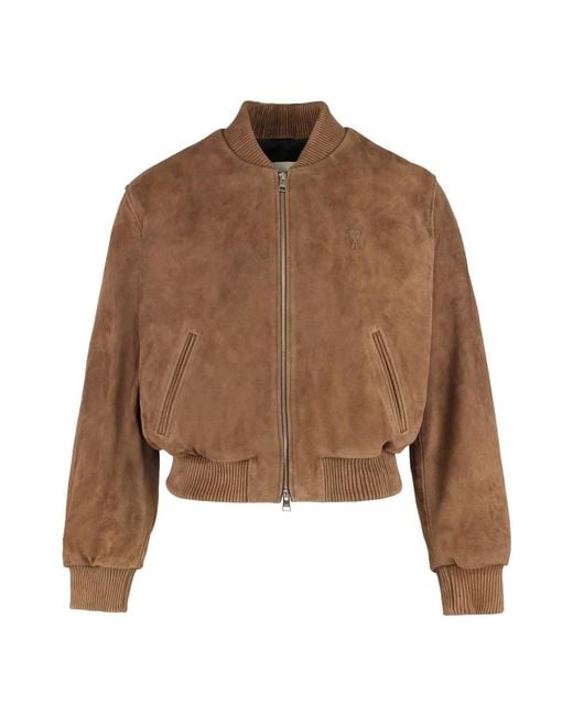 AMI Brown Bomber Jackets for men
