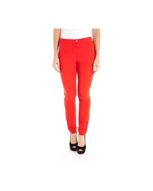 Slim-fit trousers Armani de color Red