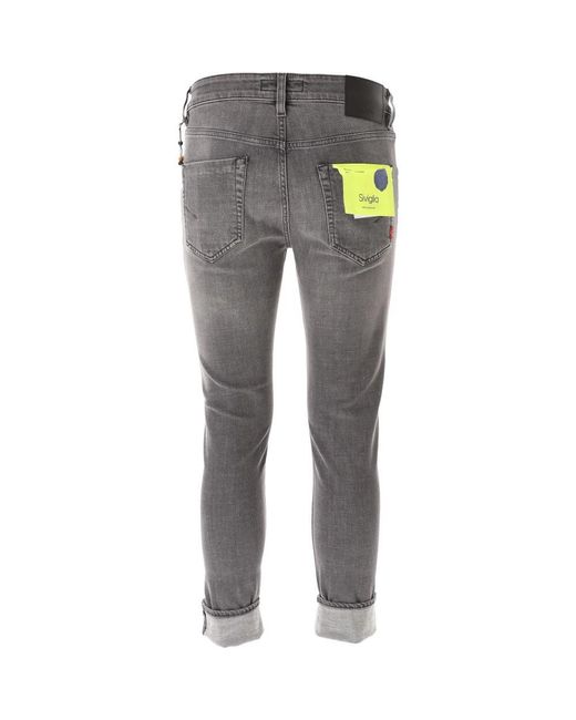 Siviglia Gray Slim-Fit Jeans for men