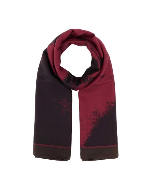 McQueen Red Silk Scarves
