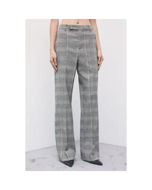 Patrizia Pepe Gray Wide Trousers