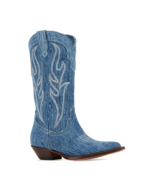 Sonora Boots Blue Cowboy & Biker Boots