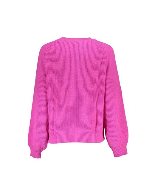 Desigual Purple Round-Neck Knitwear