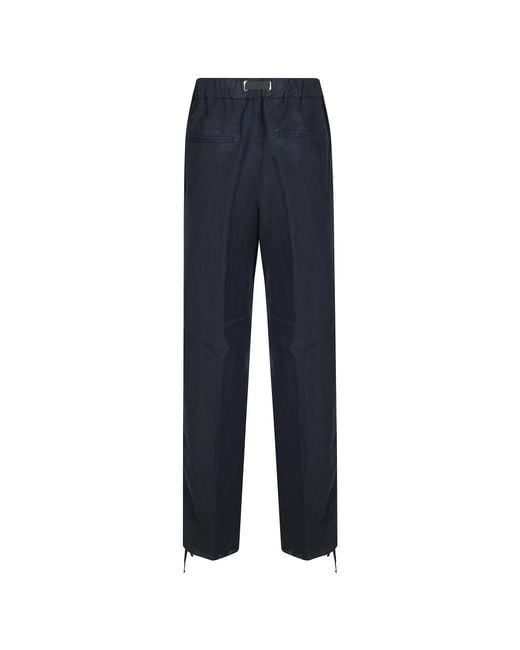 White Sand Blue Straight Trousers
