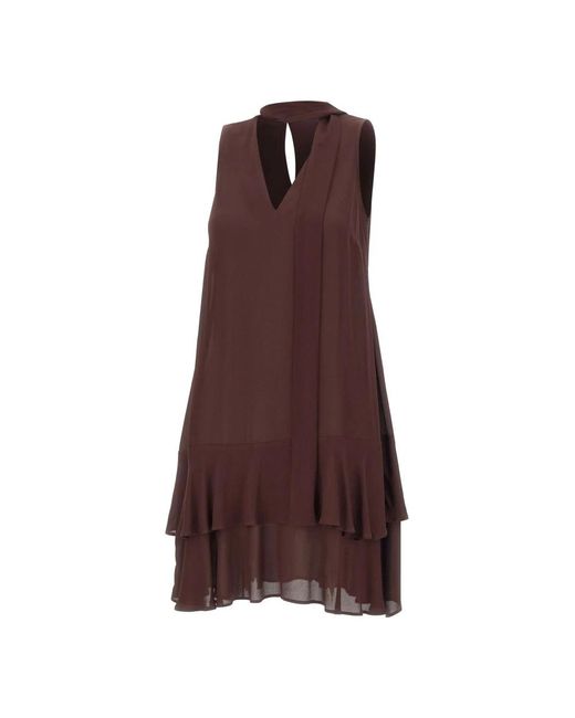 Kaos Brown Short Dresses