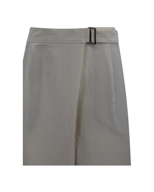 Brunello Cucinelli Gray Wide Trousers