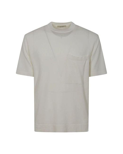 FILIPPO DE LAURENTIIS Kurzarm-Baumwoll-T-Shirt Mit Tasche in Gray für Herren
