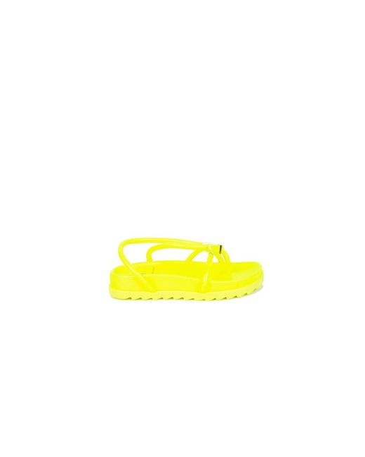 Chiara Ferragni Yellow Flat Sandals