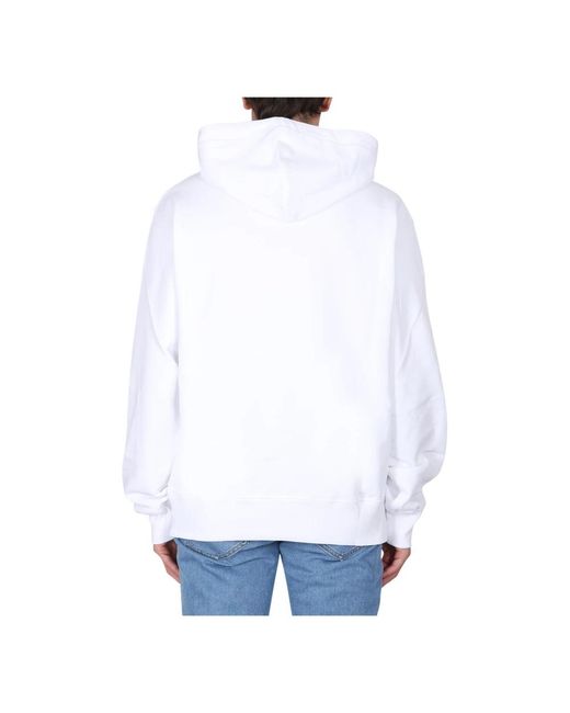 Moschino White Hoodies for men