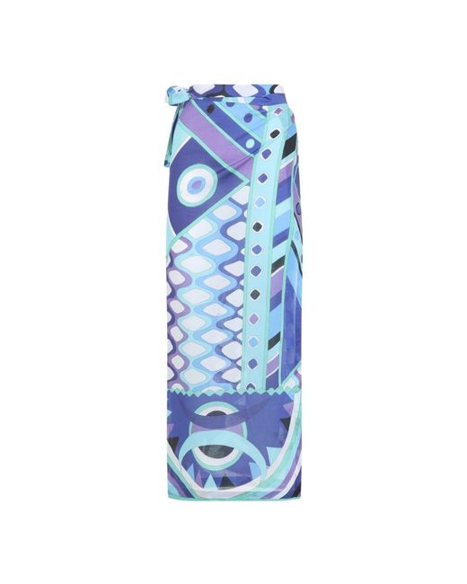 Emilio Pucci Blue Maxi Skirts