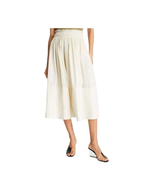 Midi Skirts Tory Burch de color Natural