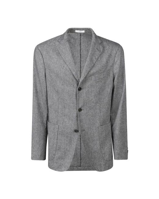 Boglioli Jassen ,Grijs ,Wol Elegante Jas Met Drie Knopen in het Gray voor heren