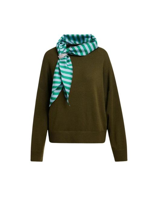 Essentiel Antwerp Green Round-Neck Knitwear