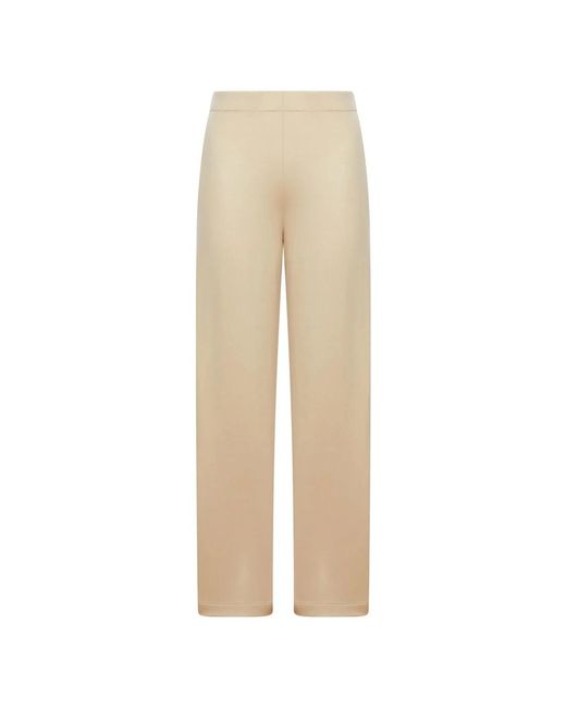 Max Mara Straight Trousers in het Natural