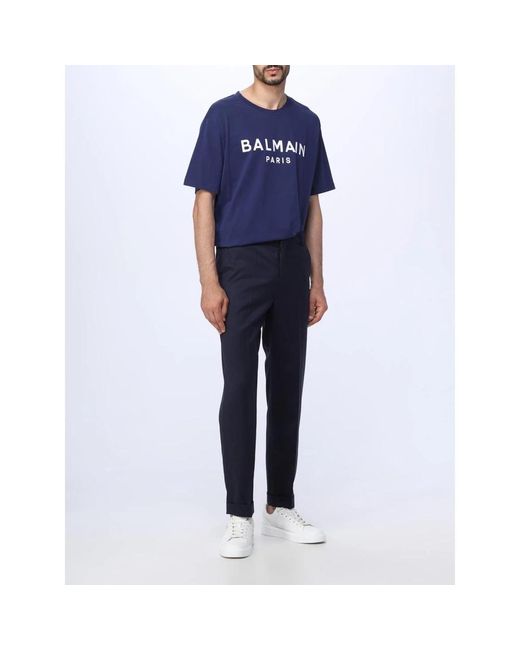 Balmain Klassische Wolltwillhose in Blue für Herren
