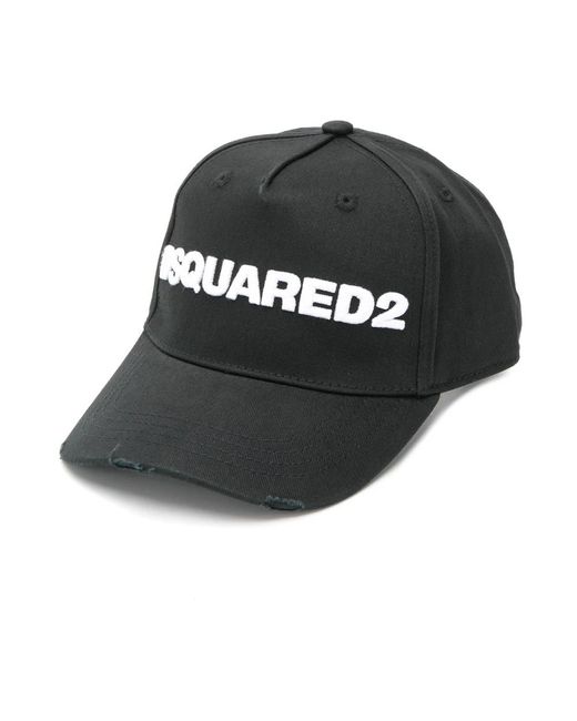 DSquared² Black Logo Baseball Cap for men