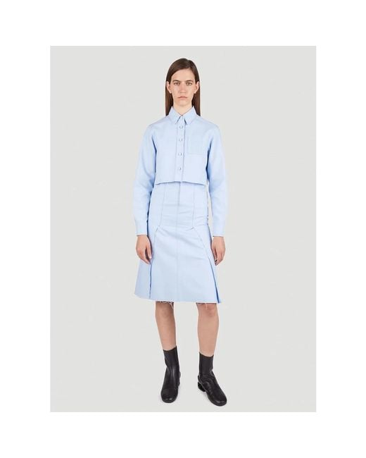 Raf Simons Blue Midi Skirts