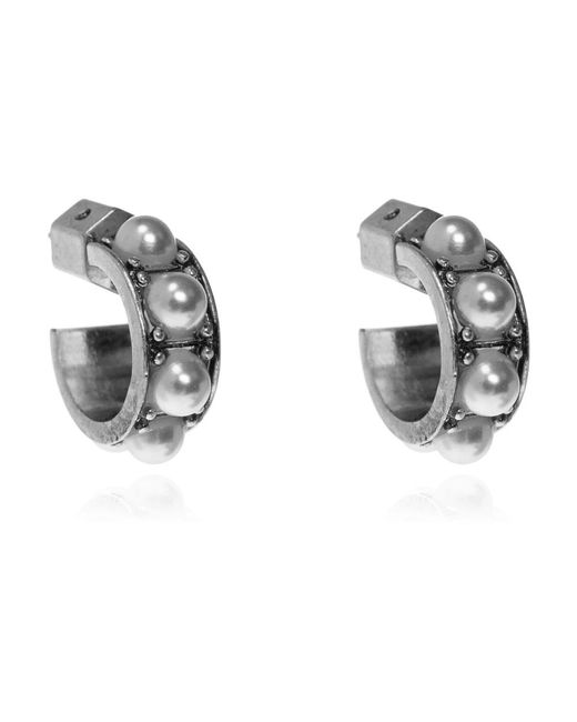 AllSaints Metallic Glass Pearl Earrings