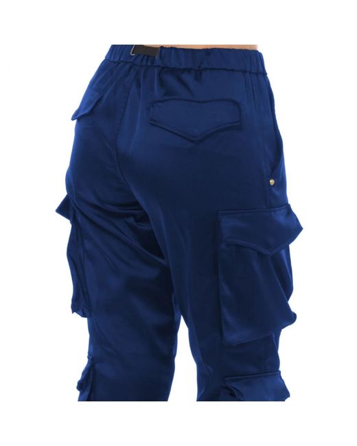 White Sand Blue Tapered Trousers