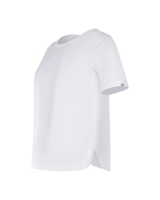 Herno Tops ,Wit ,Katoen T-Shirt Jersey in het White