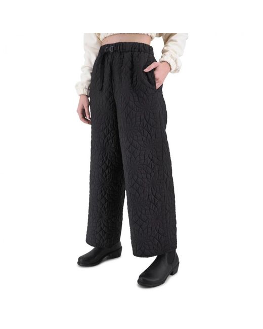 White Sand Black Wide Trousers