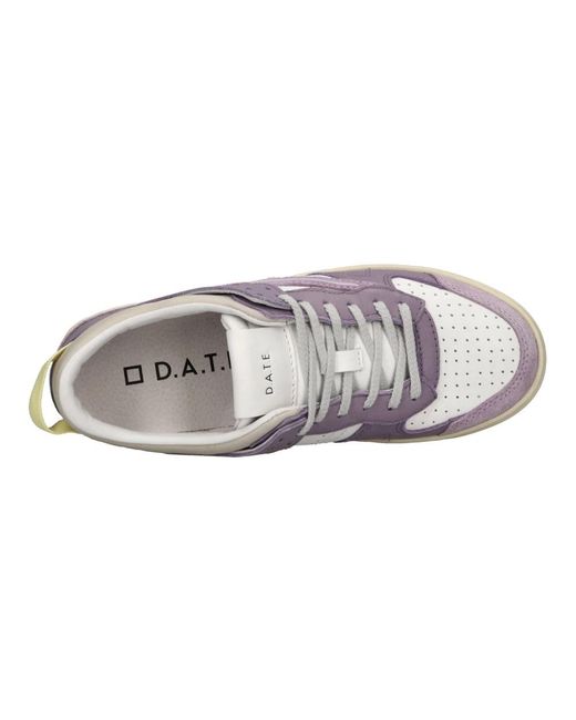 Date Schoenen ,Paars ,Leer Torneo Bicolorbianco-Viola Sneakers in het Purple voor heren