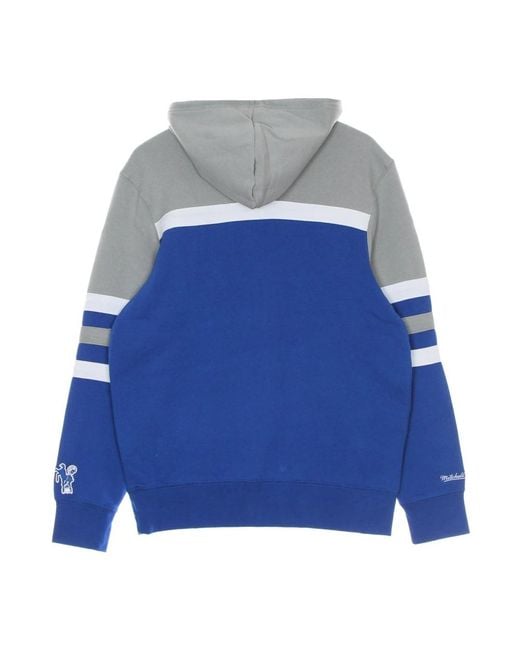 Mitchell & Ness Hoodies & Sweatvesten ,Blauw ,Capuchon in het Blue voor heren