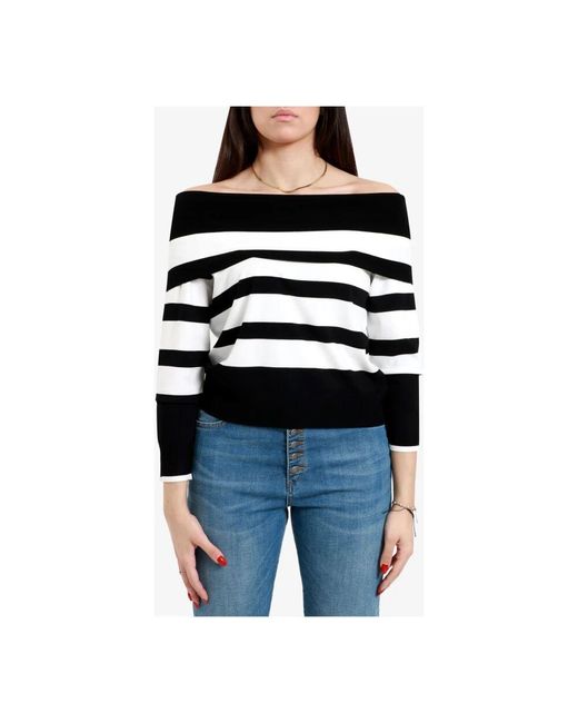 Kaos Black Gestreifter baumwollpullover