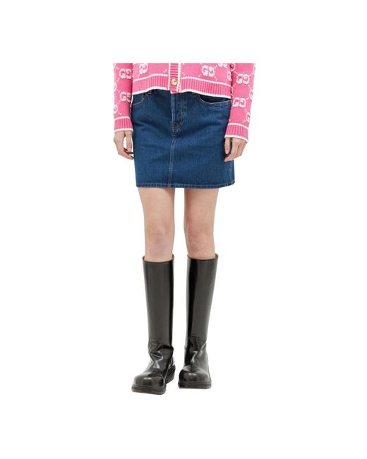 Gucci Denim Mini Rok in het Blue