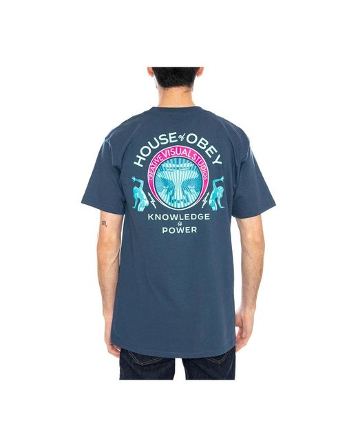 T-Shirts Obey de hombre de color Blue