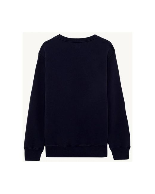 Autry Hoodies & Sweatvesten ,Blauw ,Katoen Crewneck Sweatshirt in het Blue voor heren