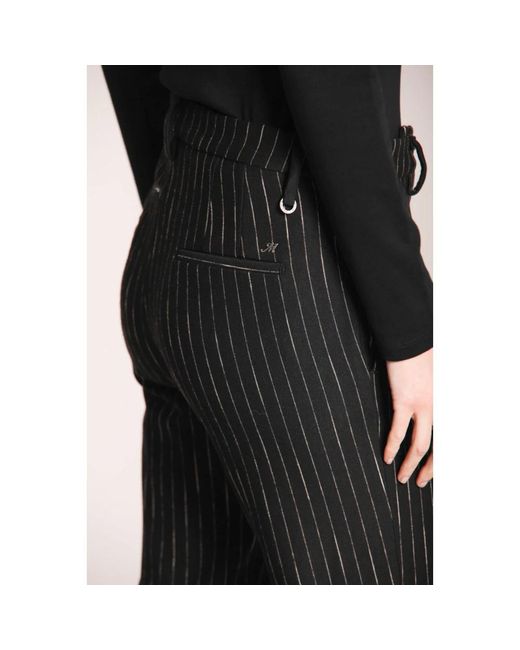 Mason's Black Cropped Trousers